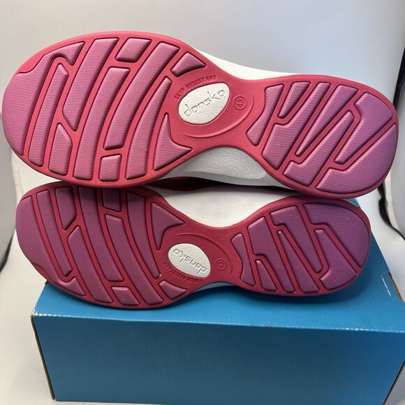 Dansko Shayla Suede Womens US 12.5-13 EU 43 Pink Lace Up Comfort Sneaker Fuchsia - Picture 9 of 11